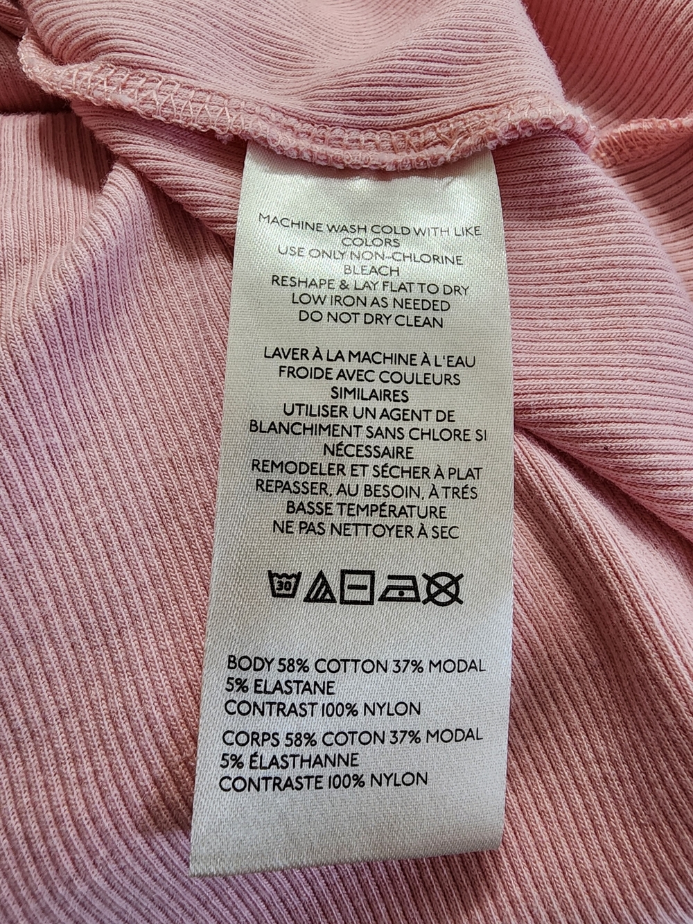 Maeve Anthropologie XL Pink Ribbed Mesh Puff Sleeve Swiss Dot Top - Picture 10 of 10